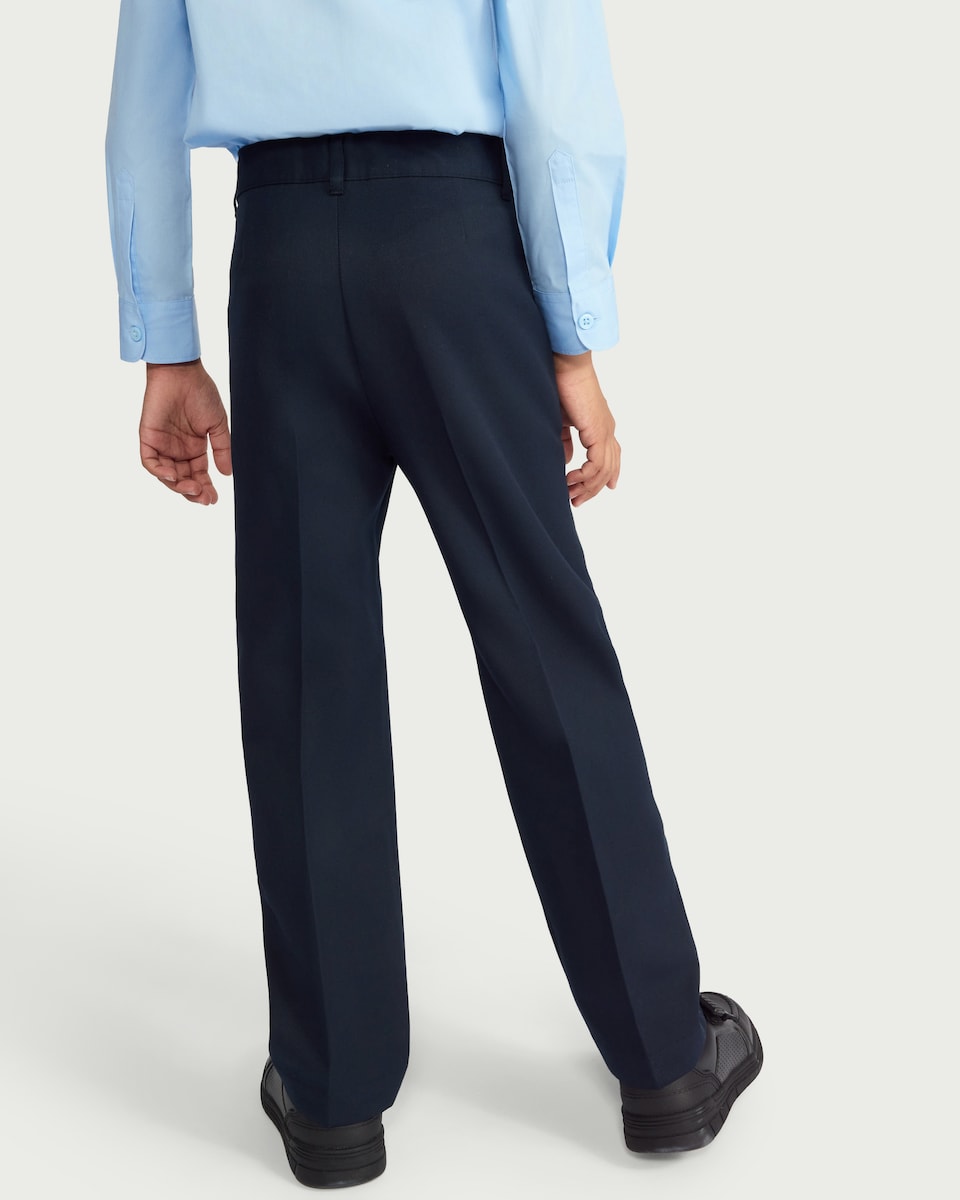 image 1 of F&F School Boys 2-Pack Regular Fit Trousers in Navy