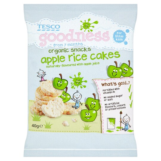 Tesco Goodness Apple Rice Cake 40g Tesco Groceries