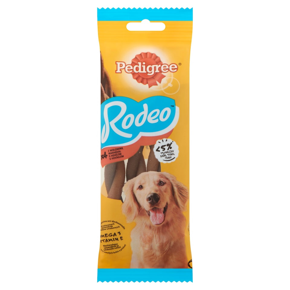 image 1 of Pedigree Rodeo Complementary Pet Food for Adult Dogs with Beef 4 pcs 70 g
