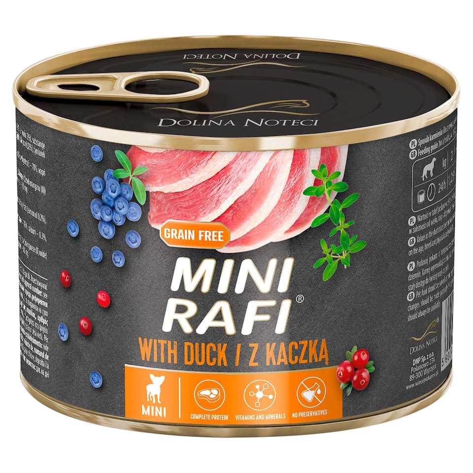 Rafi Mini kacsás kutya konzerv 185 g