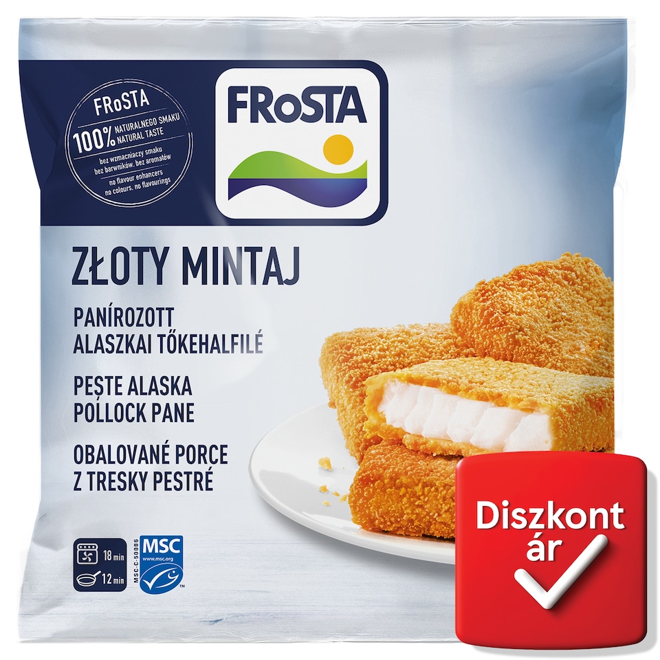 FRoSTA gyorsfagyasztott panírozott alaszkai tőkehalfilé 700 g