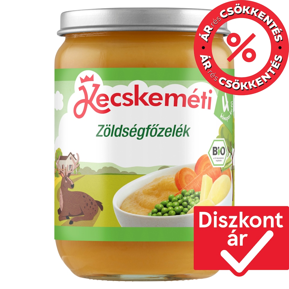 Kecskeméti bio zöldség bébifőzelék 4 hónapos kortól 190 g