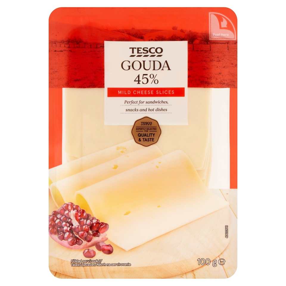 Tesco Gouda Mild Cheese Slices 100 g