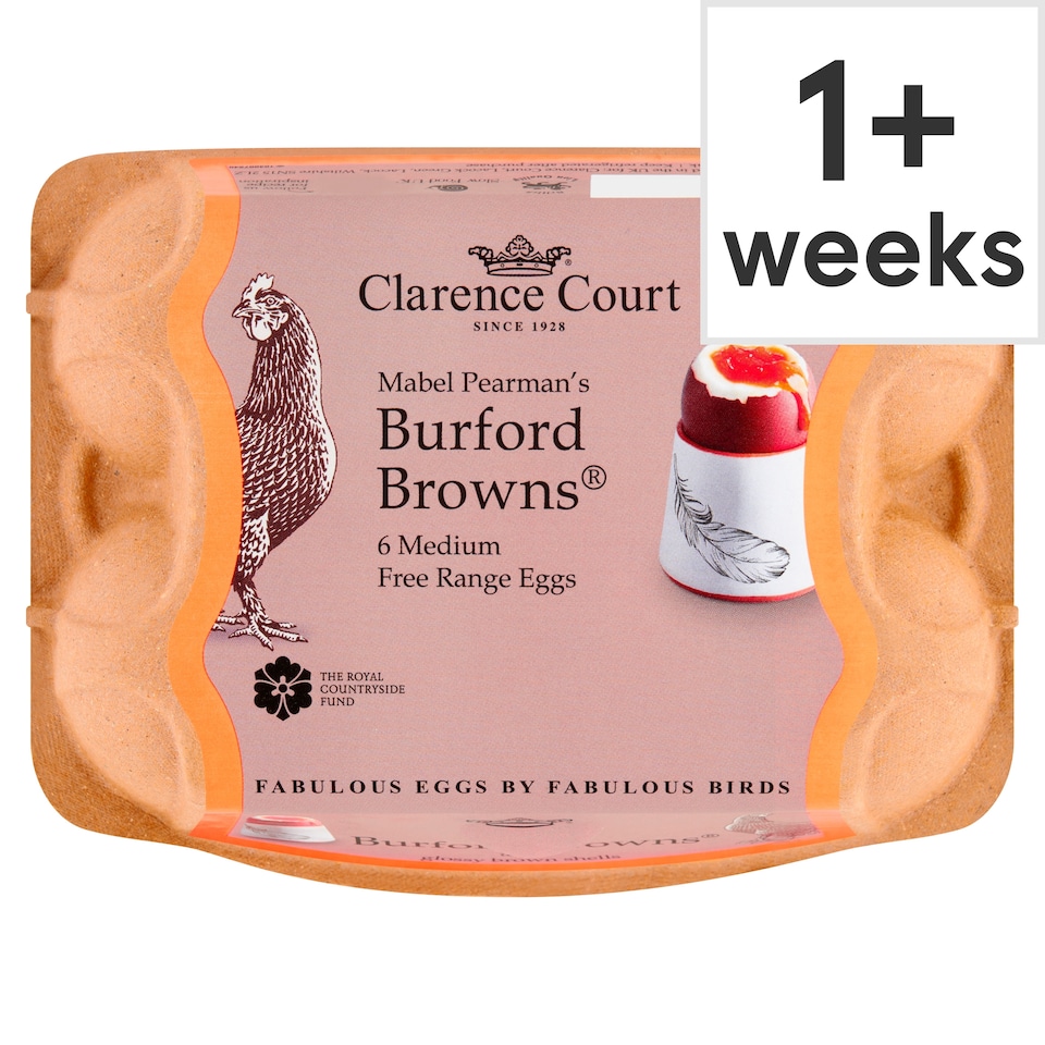 Clarence Court Brown Medium Free Range Eggs 6 Pack