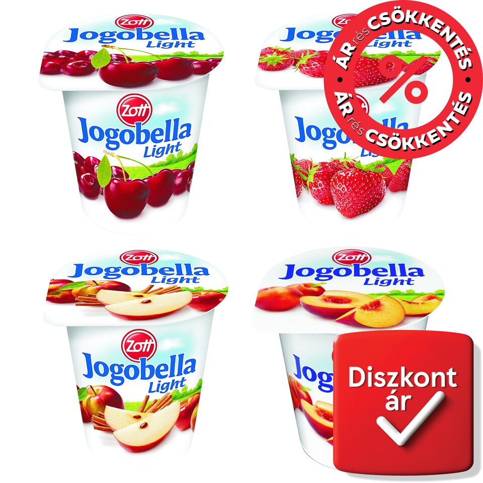 Zott Jogobella Light Low-Fat Yoghurt with Sugar and Sweetener 150 g