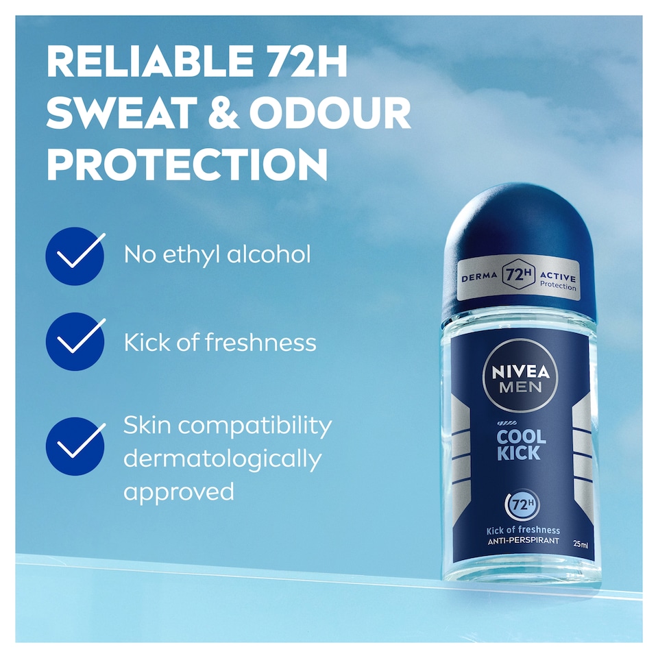 image 1 of NIVEA MEN Antiperspirant Deodorant Roll On - Cool Kick 50ml
