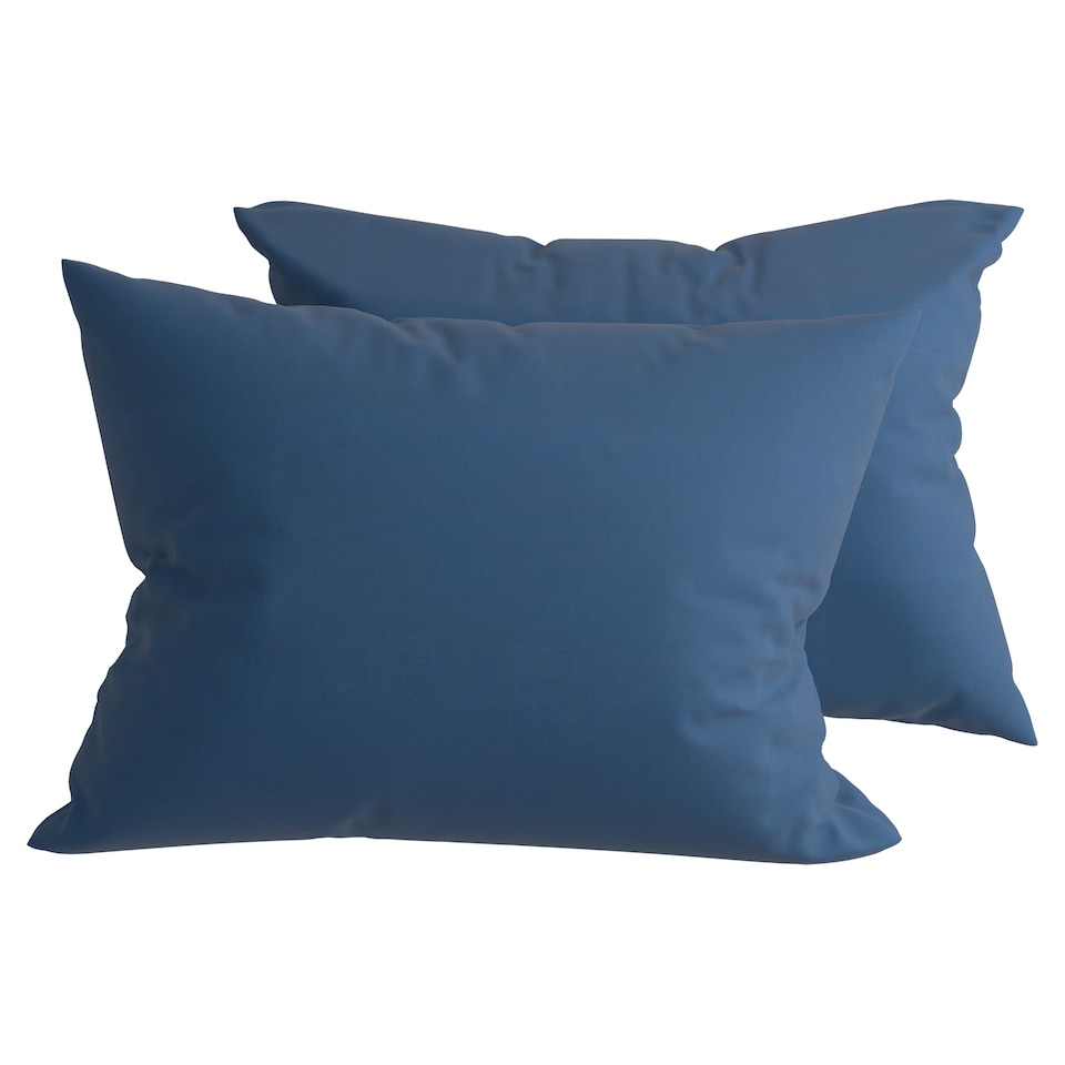 F&F Home Poly Cotton Blue Pillowcase Pair