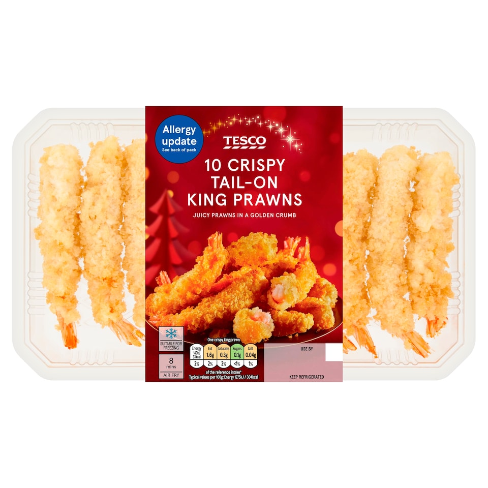 Tesco 10 Tail On King Prawns 130G