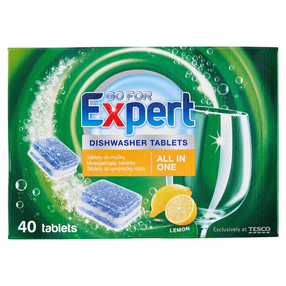 Go for Expert All in One Lemon tablety do umývačky riadu 40 x 17 g (680 g)