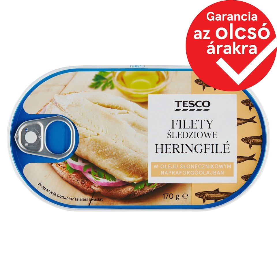 Tesco Herring Fillet in Sunflower Oil 170 g