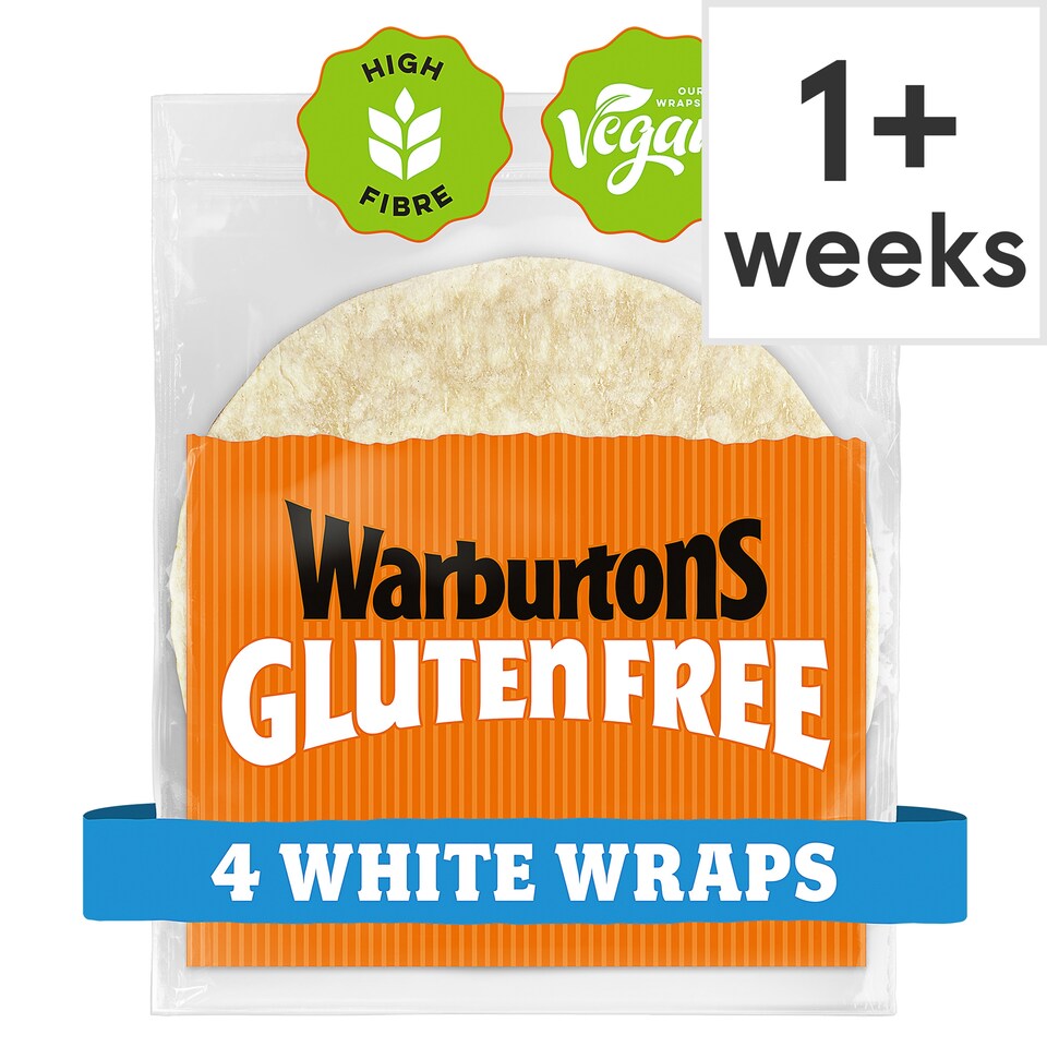 image 1 of Warburtons Gluten Free White Wraps 4 Pack