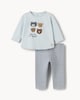 image 1 of F&F Baby 2-Piece Cotton Rich Set in Blue