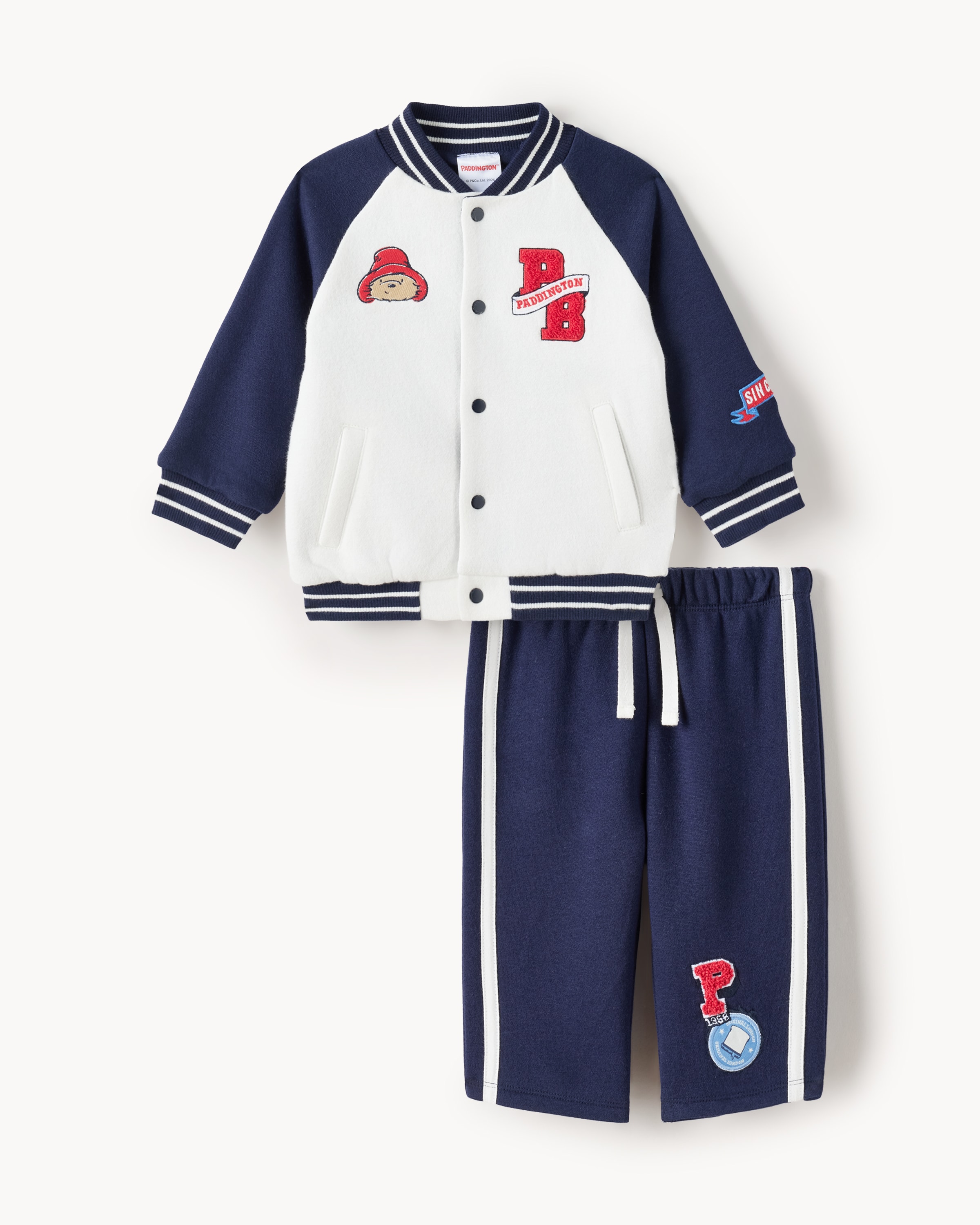 Paddington Bear Cotton Rich Jacket and Joggers Set in Blue