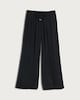 image 4 of F&F Satin Drawstring Co-ord Trousers in Black