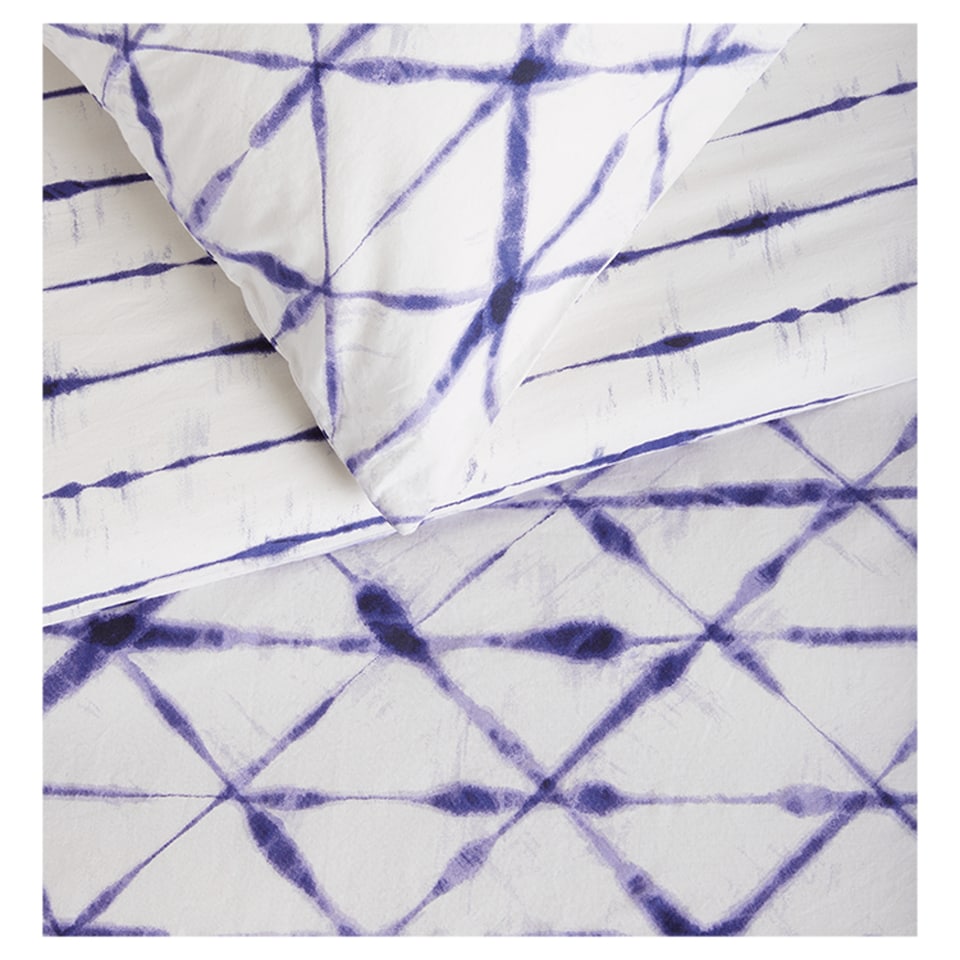 image 1 of Fox & Ivy Marrakech Washed Cotton Shibori Duvet Set King
