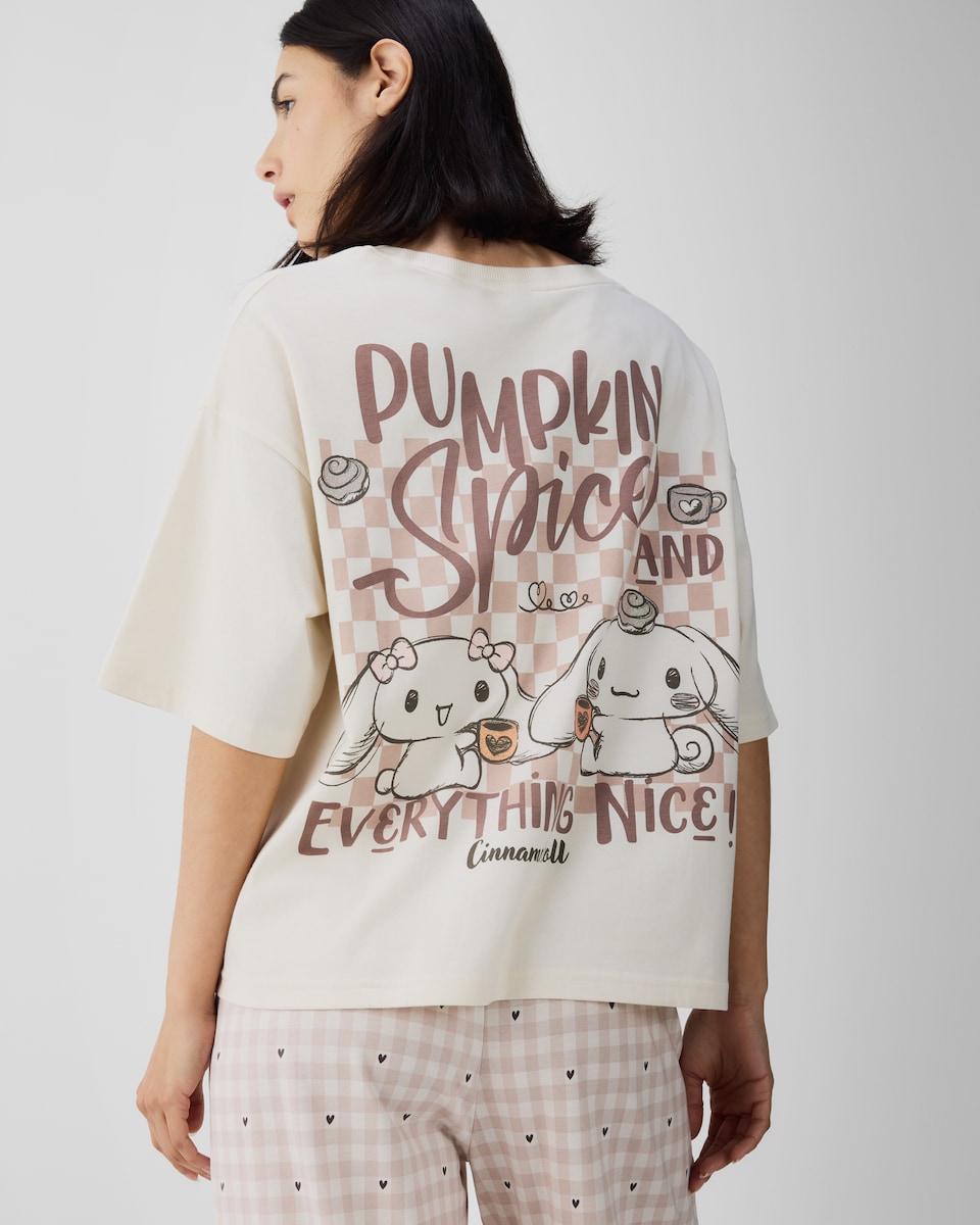 image 1 of Cinnamoroll Pure Cotton Pyjama Set in Cream