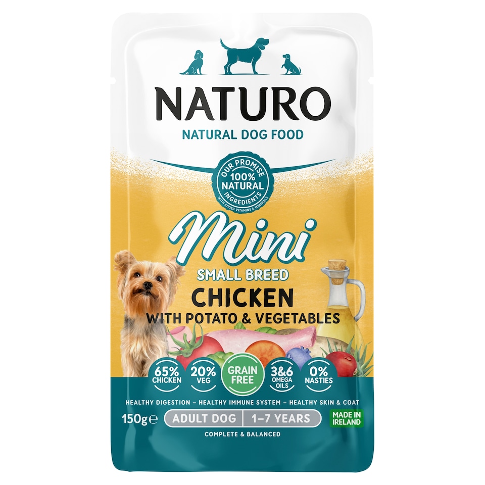 image 1 of Naturo Mini GF Chicken with Potato & Vegetables Dog Food 150g 