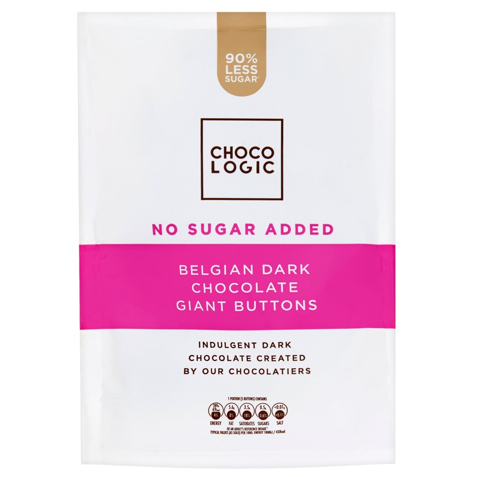 CHOCOLOGIC NAS GIANT DARK CHOC BUTTONS BAG 75G