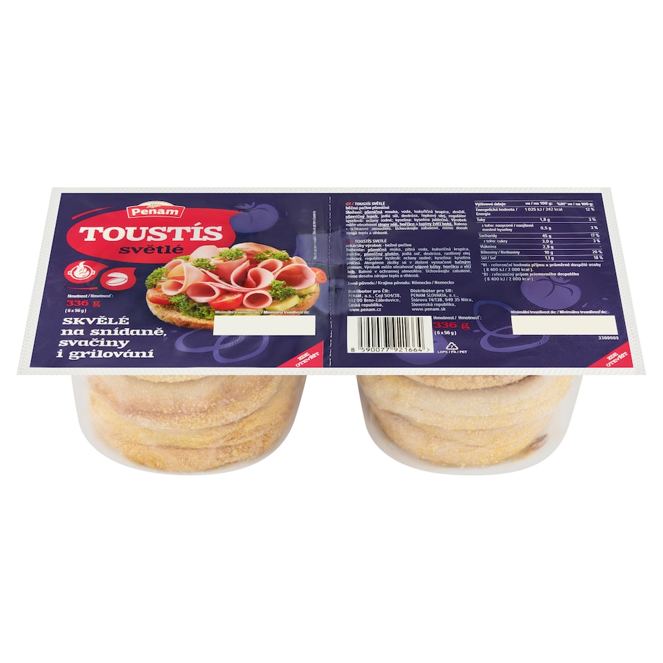 obrázok 1 z Penam Toustís svetlé 6 x 56 g (336 g)