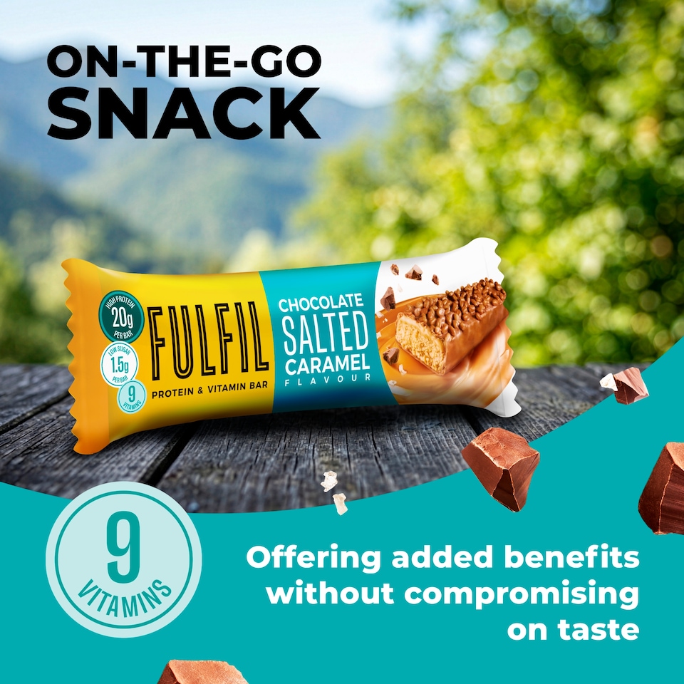 image 1 of Fulfil Chocolate Salted Caramel Protein & Vitamin Bar 55g
