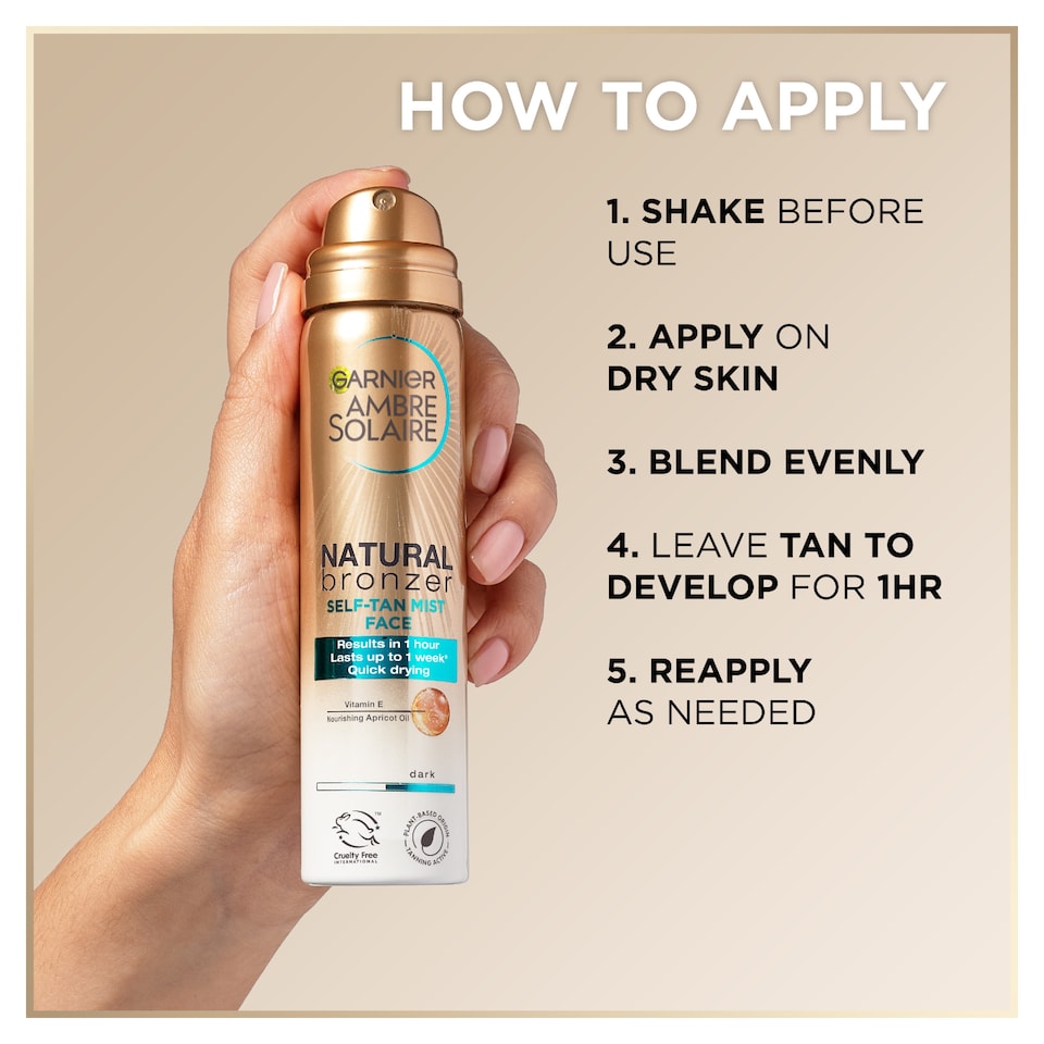 image 1 of Garnier Ambre Solaire No Streaks Bronzer S/Tan Body Mist 150Ml