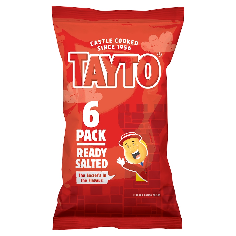 Tayto Ready Salted Crisps 6 X 25G Pack