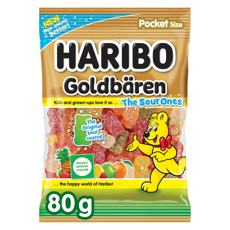 Haribo Kyselé želé s ovocnými příchutěmi 80g