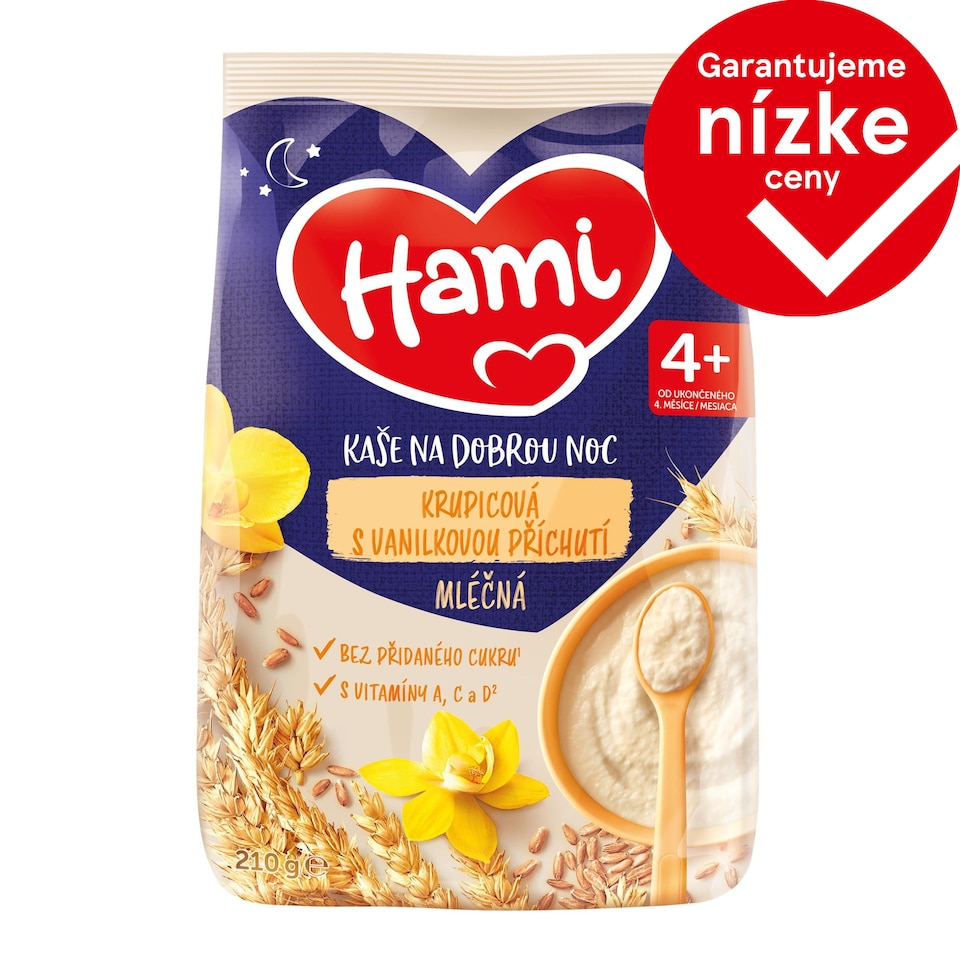 image 1 of Hami Semolina Milk Porridge Vanilla Good Night 210g