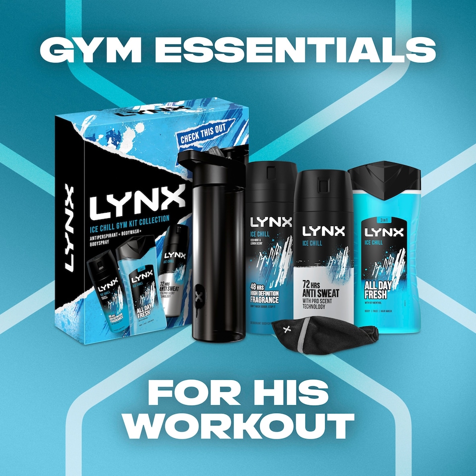 image 1 of Lynx Ice Chill Gym Collection gift Set