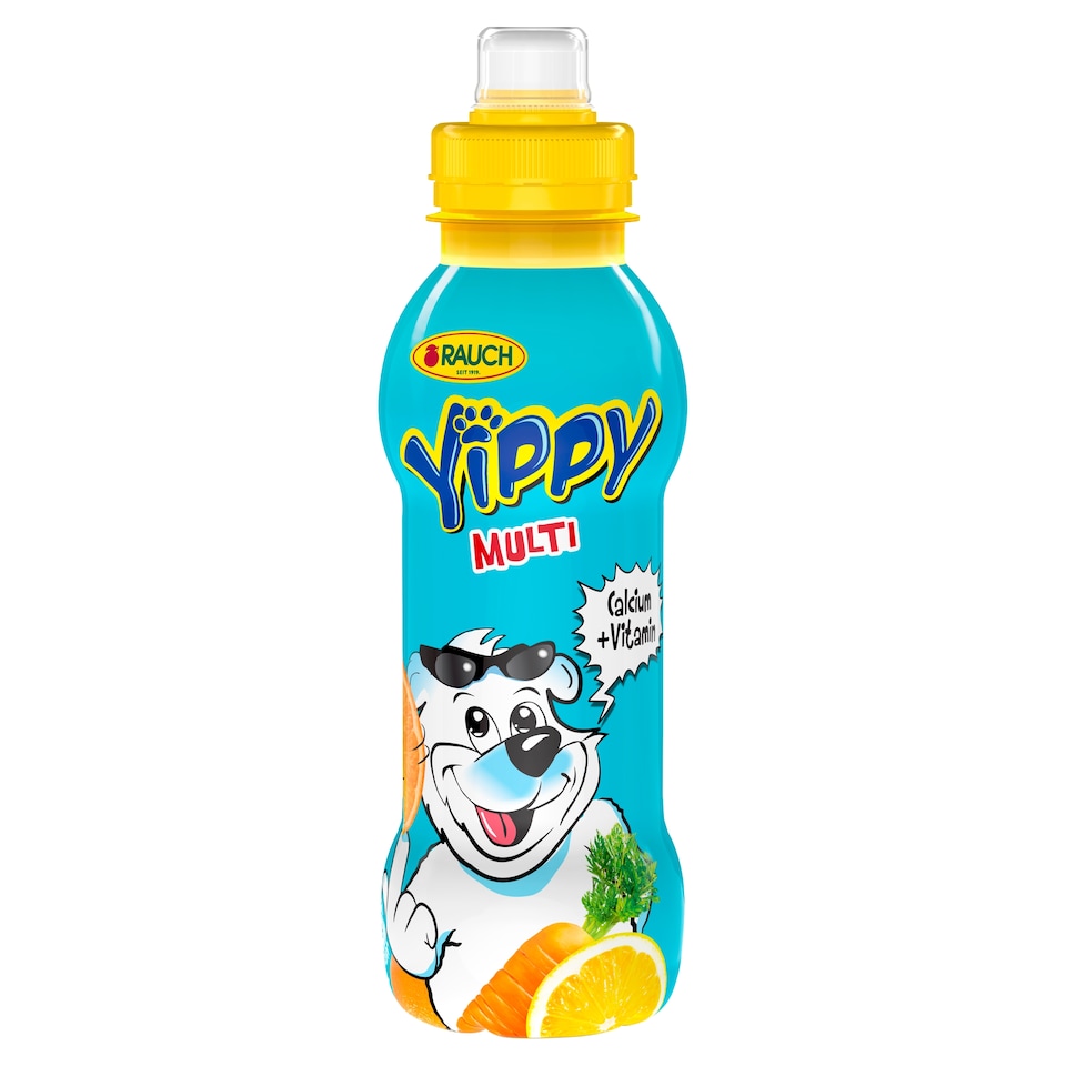 Rauch Yippy Multi Orange-Carrot-Lemon Mixed Fruit Drink with 5 Vitamins and Calcium 330 ml