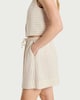 image 1 of F&F Striped Drawstring Co-ord Shorts in Ecru