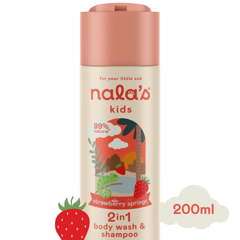 Nala's Kids 2in1 Body Wash & Shampoo Strawberry Springs 200ml