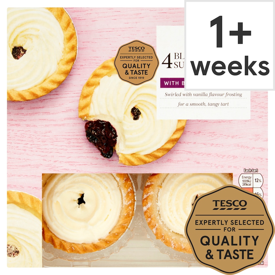 Tesco Blackcurrant Sundae Tarts 4 Pack