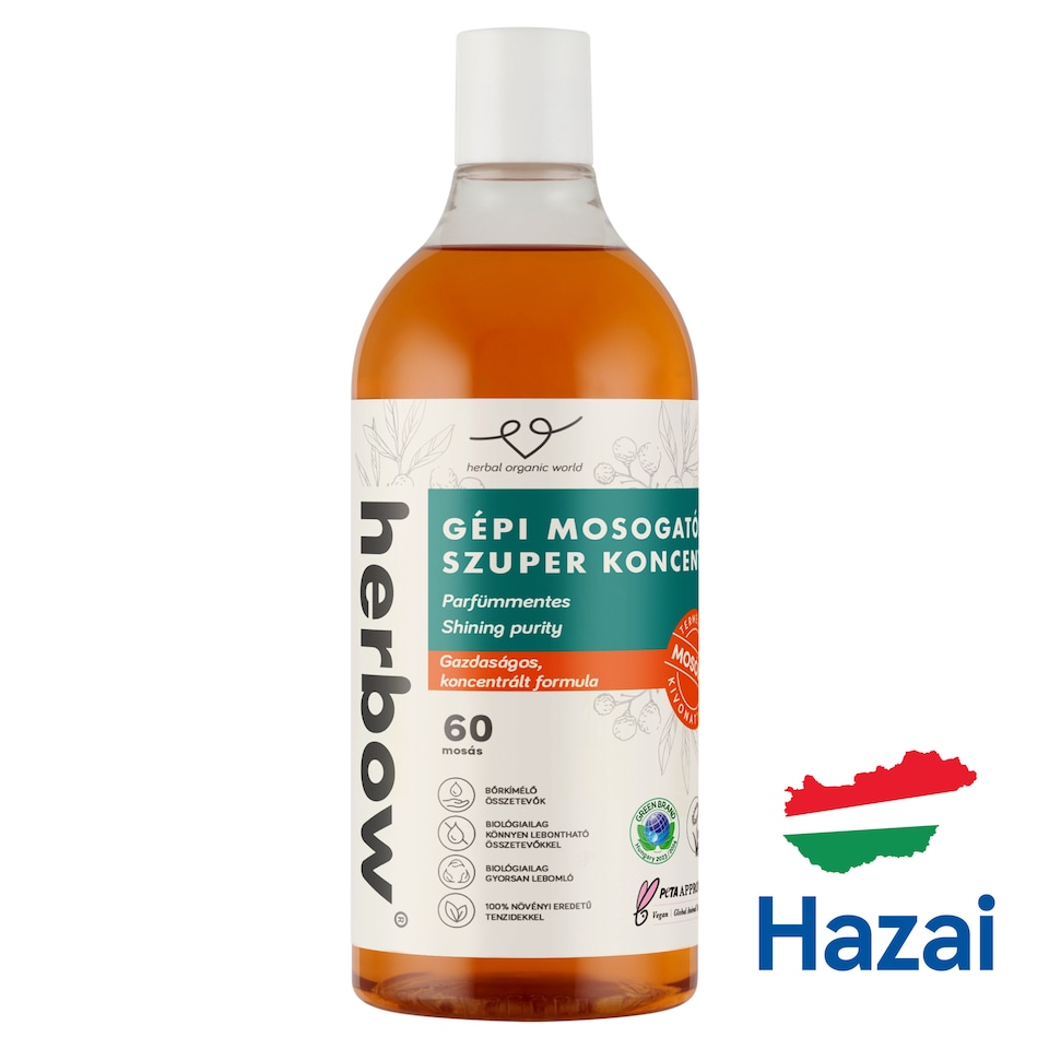 Herbow Shining Purity parfümmentes gépi mosogatószer szuper koncentrátum 60 mosás 750 ml