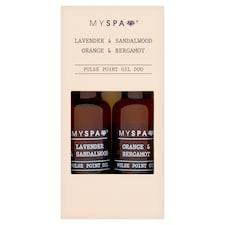 MY SPA PULSE POINT OIL DUO LAVENDER & SANDALWOOD ORANGE & BERGAMOT 2X20ml