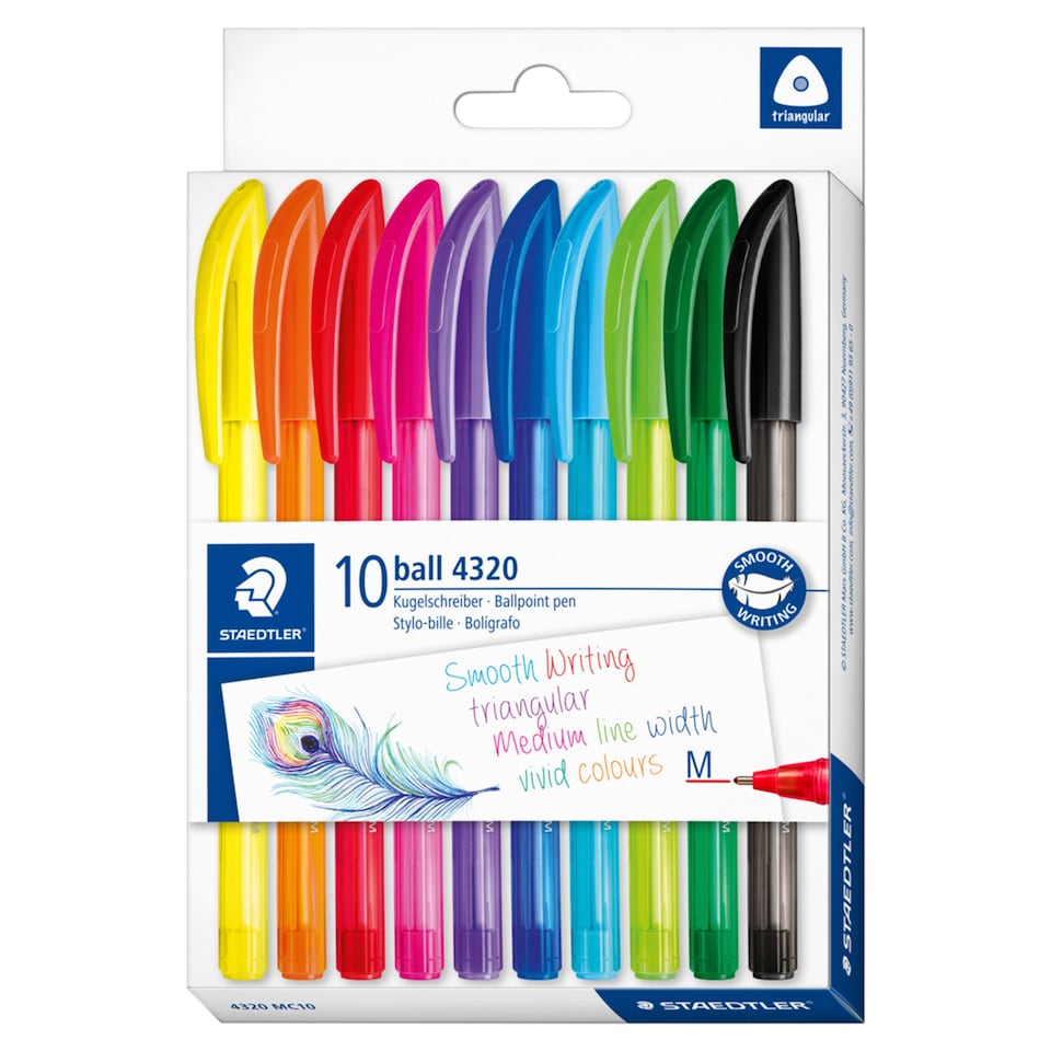 Staedtler Rainbow 4320 MC10 Ballpoint Pen 10 Pack