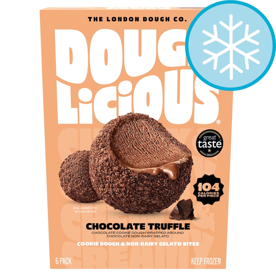 Doughlicious Chocolate Truffle Cookie Dough & Gelato Bites 6 x 34g