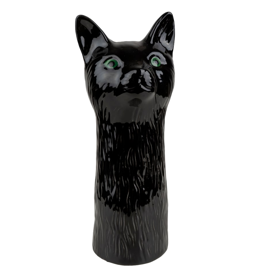 Candlelight Black Cat Vase