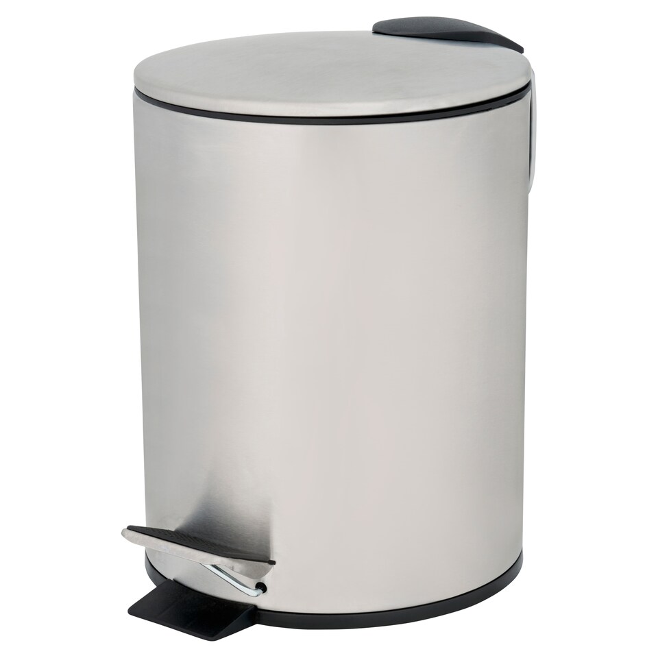 F&F Home Round Brushed Metal Slow Close 3 Litre Bin