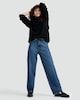 image 1 of F&F Knitted Roll Neck Jumper Dress with Wool in Black
