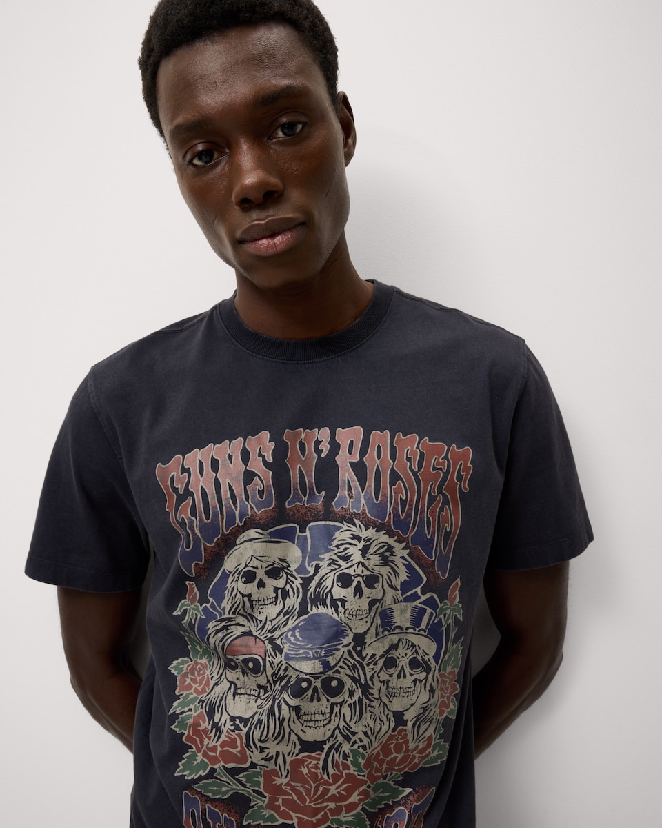 image 1 of Guns N’ Roses Pure Cotton Halloween T-Shirt in Black
