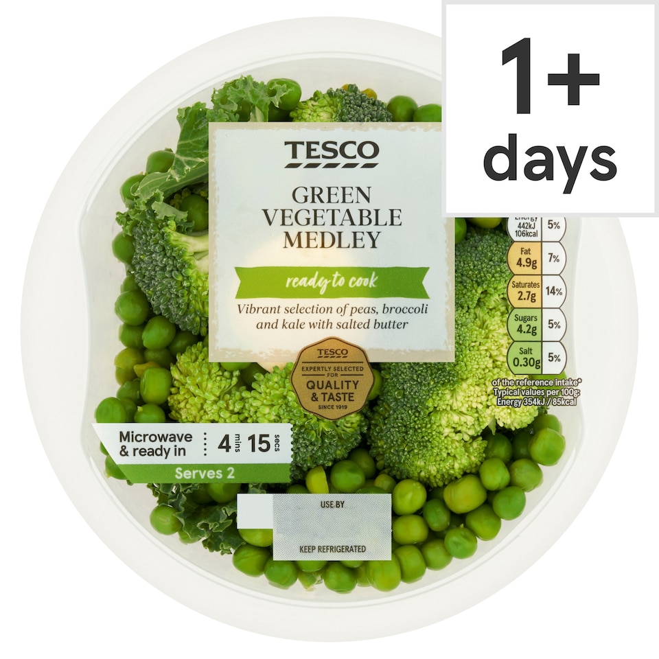 Tesco Green Vegetable Medley 250G