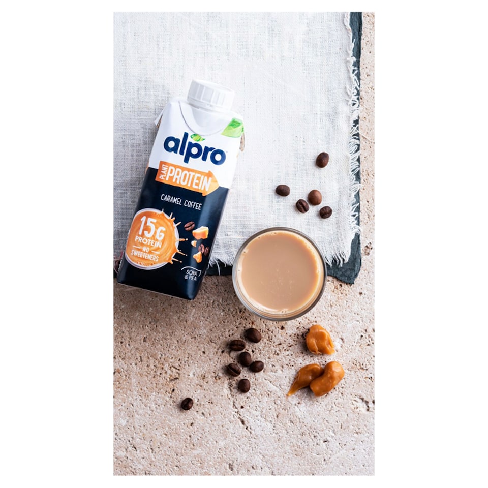 Obrázek 1 pro produkt Alpro High Protein sójový nápoj s příchutí karamelu a kávy 250ml