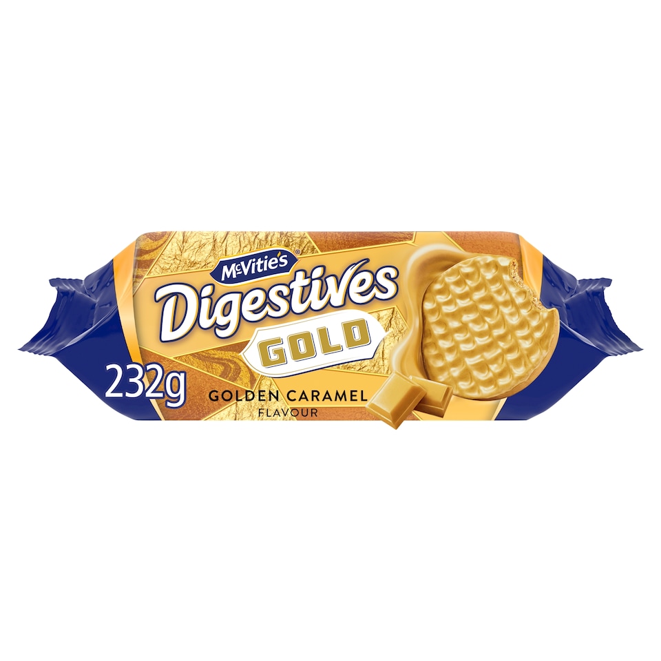 McVitie's Digestives Gold Golden Caramel Flavour Biscuits 232g
