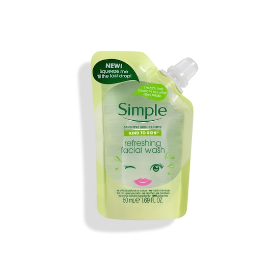 Simple Mini Refreshing Facial Wash 50Ml Tesco Groceries