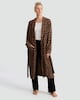 image 1 of F&F Fleece Leopard Print Dressing Gown in Multi Brown