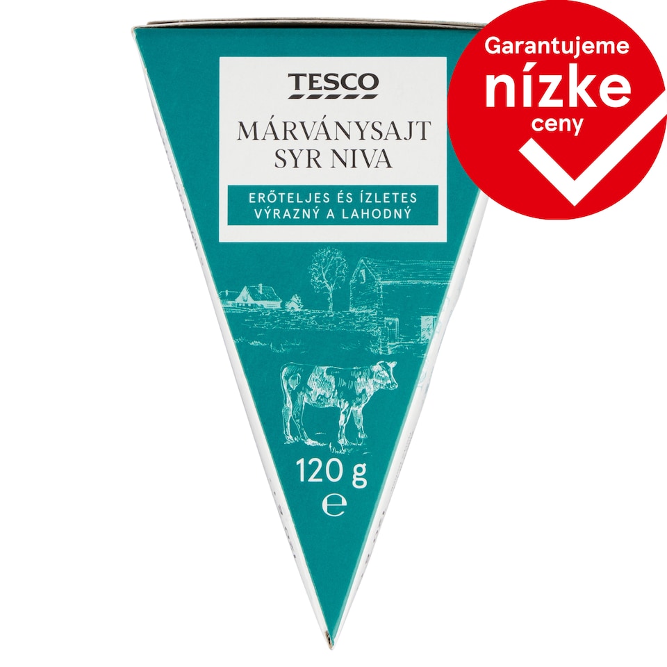 Tesco Semi-Soft Maturing Full-Fat Cheese with Blue-Green Mold Inside 120 g