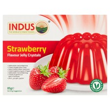 Indus Strawberry flavour jelly crystals 80g