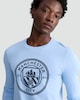 image 2 of Manchester City 2-Piece Top and Fleece Bottoms Pyjamas Set in Blue