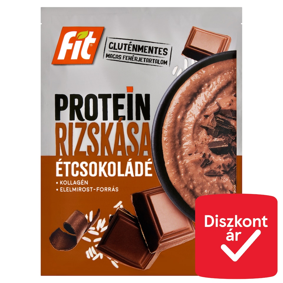 Fit Protein rizskása csokoládé ízesítéssel, kollagénnel és szójafehérjével 50 g